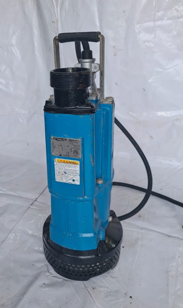 Tsurumi Submersible Pump Model: NK2-15 21 M 111 gpm 2 HO 110 V 60 HZ 3 IN BORE 23 A PHASE 1 PLOE 2