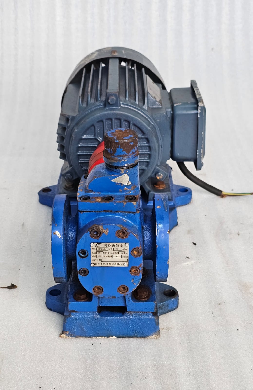 Botou Yijia Co, Gear Pump Model: YCB0.6/0.6 0.6m3/hr Pressure: 0.6 MPA M:45 KW: 0.75 R/min: 910 - Image 10