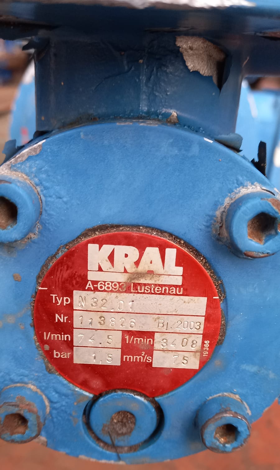 Kral Oil Screw Pump Type: N32.01 Kral A-6893 Lustenau - Image 2