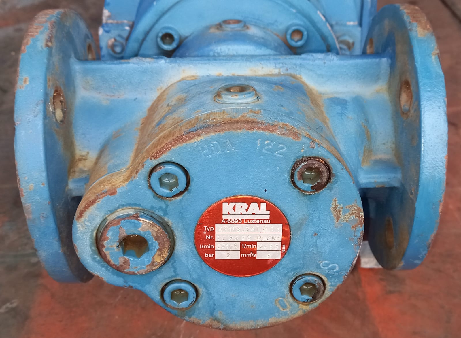 KRAL Screw Pump Model: KF 118.2A1A11 72 GPM 3456 RPM 2 Bar 50/60 Hz Used - Image 4