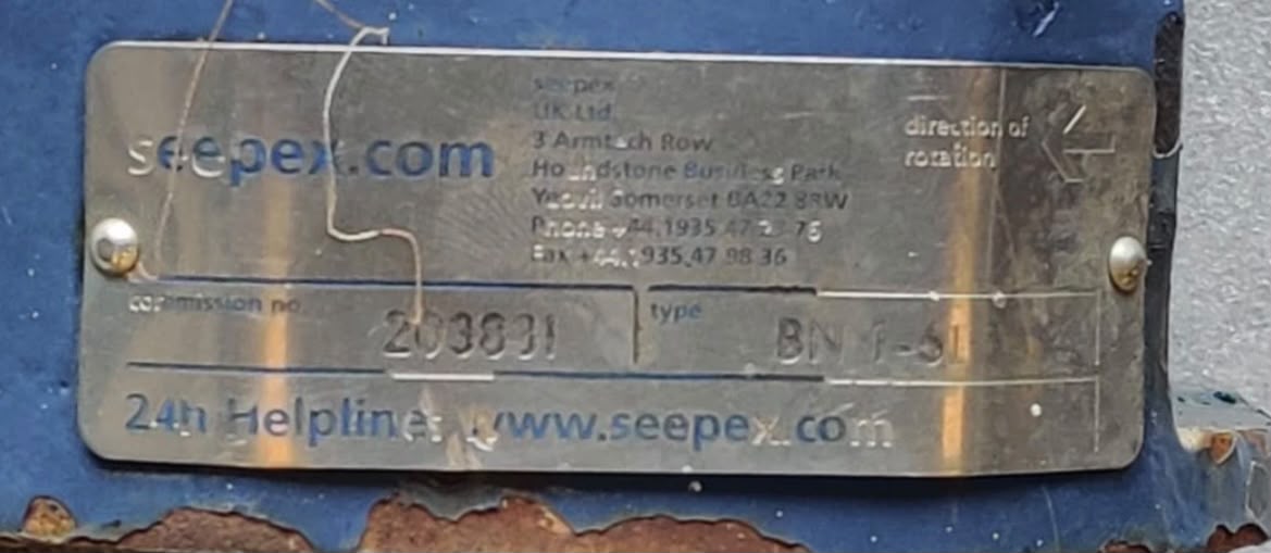 Seepex BN 1-6L Screw Pump 1.2 m³/h - Used - Image 5