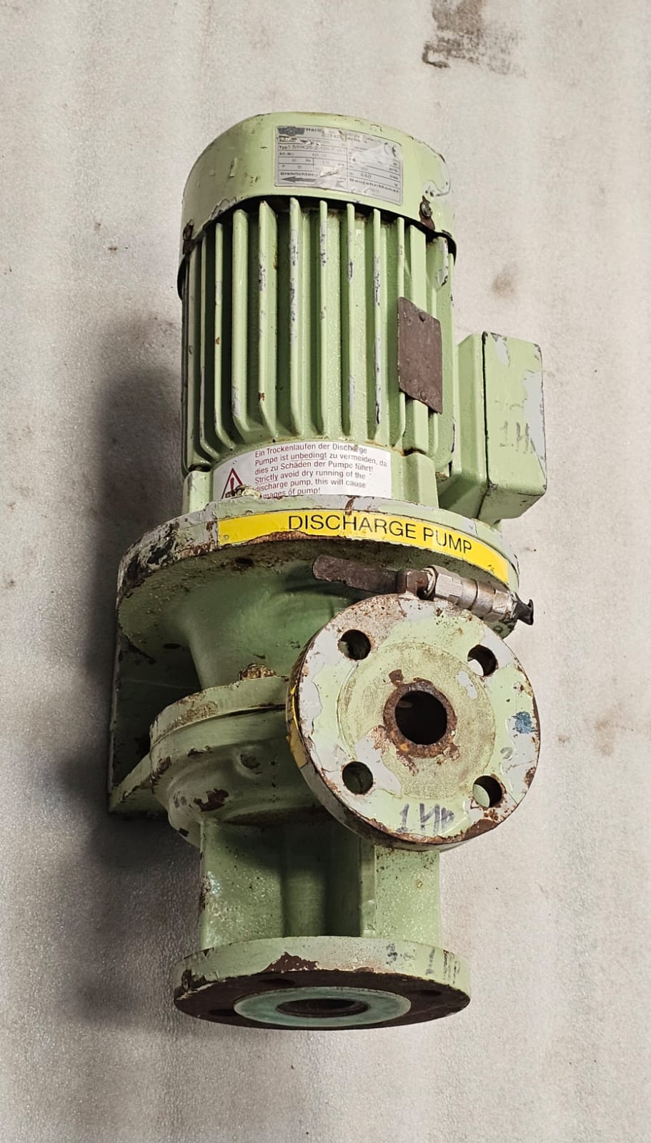 HERBORNER Discharge Pump Model: 1.5/HK25-2-109-F-W1