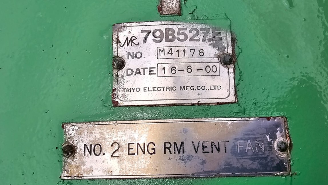 TAIYO Axial Flow Fan Model:FA-B-100-1J 11kW 750 m3/min Engine Room Vent Fan - Image 5