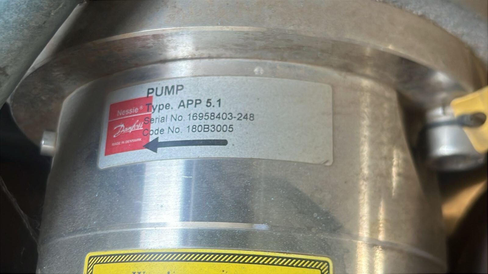 Danfoss Nessie High Pressure Pump Type: APP 5.1 Code: 180B3005