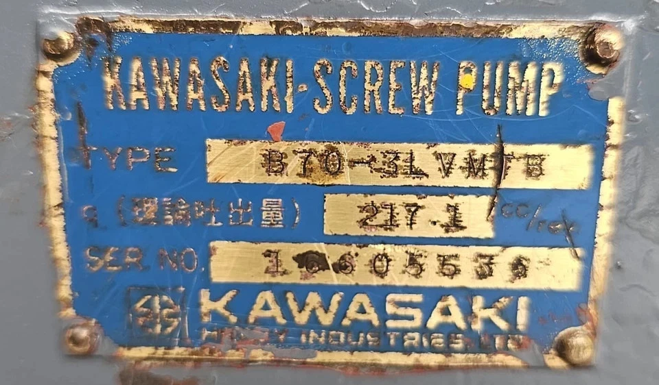 Kawasaki Type: B70-3L VMTB Hydraulic Industrial Oil Pump - Image 2