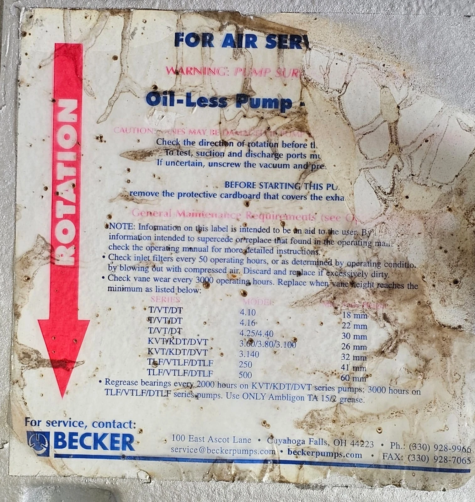 Becker Rotary Vane Vacuum Pump Type:VTLF 250 SK 300 m3/h - Image 6