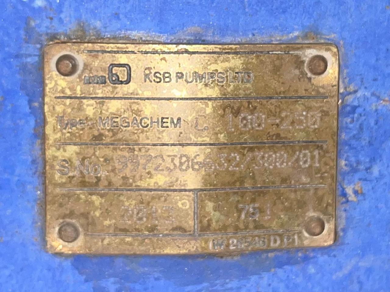 KSB Chemical Pump Type: Megachem C 100-250 120M3/H-23M - Image 2