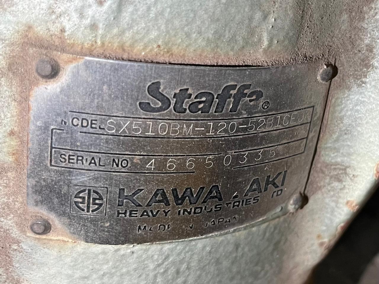 Staffa Kawasaki Heavy Industries Japan Hydraulic Motor Model: SX510BM-120-52B1CE - Image 2