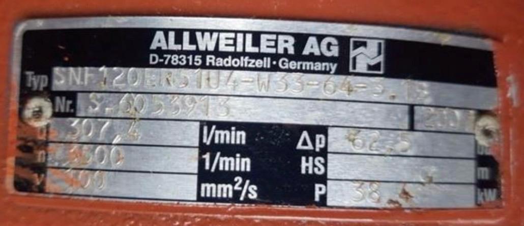Allweiler Rolls Royce Marine Three Screw Pump Type: SNF120ER51U4 - 307.4 LPM - 62.5 Bar - Image 2